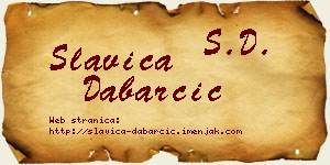 Slavica Dabarčić vizit kartica